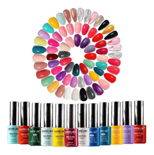 Kit Inicial Manicuria X12u Esmalte Semipermanente A Eleccion