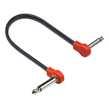 Cable De Guitarra Para Efectos De Pedalera Cable 30cm Rojo