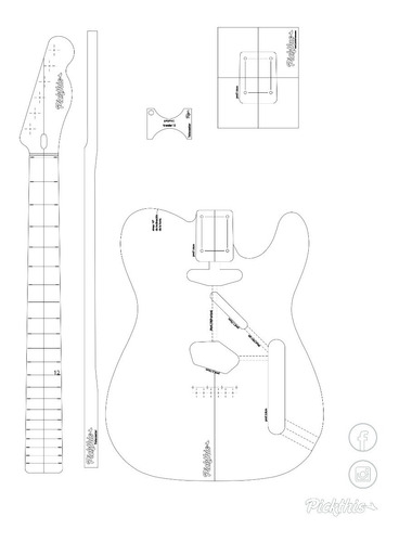 Plantilla Guitarra Telecaster - Luthier - Mdf 6mm