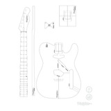 Plantilla Guitarra Telecaster - Luthier - Mdf 6mm