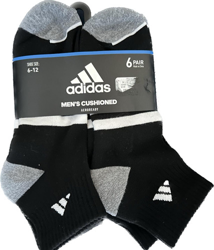  Calcetas Originales adidas Talla 4-10 Tobillo  6 Pares