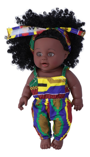 Muñecas Reborn Baby Dolls Africanas De 35 Cm, Piel Negra Y R