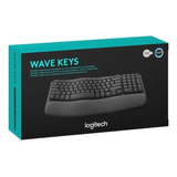 Teclado Ergonomico Wireless Logitech Wave Grafito Ergo