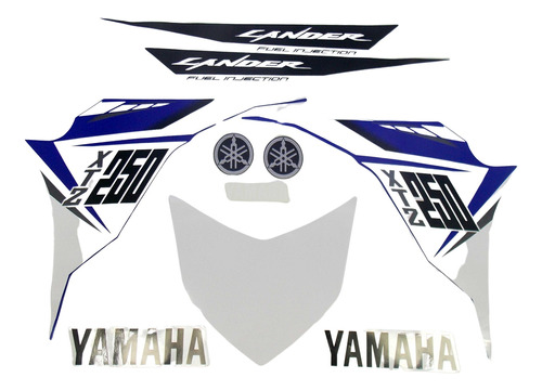 Kit Faixas Adesivos Yamaha Lander Xtz 250 2015 Azul
