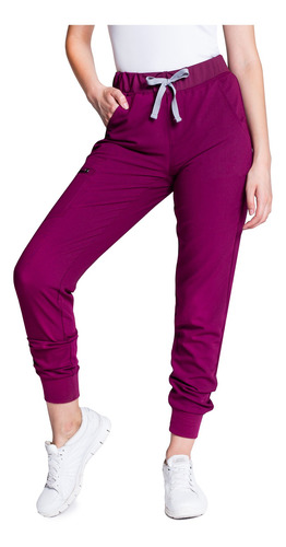 Pantalón Mujer Scorpi Jogger - Burdeo - Uniformes Clínicos