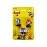 Brawl Stars, Set De 3 Figuras Con Timbre - Friends (set 3)