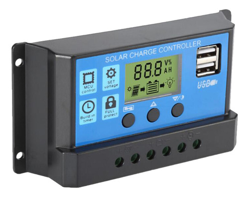 60a Lcd Pwm Panel Solar Batería Regulador Carga Controlador