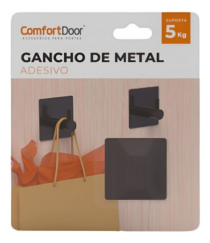 Gancho Cabide De Parede Adesivo Super Resistente Suporta 5kg