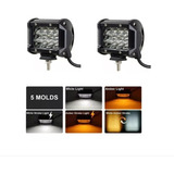 Par Faro Barra 12leds 24w Luz Dual 5 Funciones Fijo Extrobo