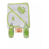 Combo Baño Del Bebe Toallon Accesorios Con Caja Regalo