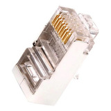 Conector De Red Rj45 Cat5e De Escudo Metálico X 5 Unidades