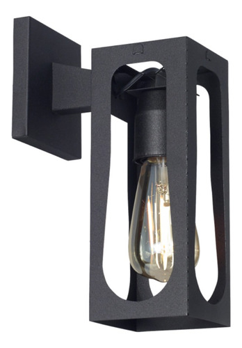 Lampara Aplique De Pared Farol 1 Luz E27 Fano Ferrolux Negro