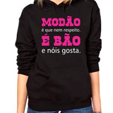 Blusa De Moletom Feminina Country Frase Modão É Bão