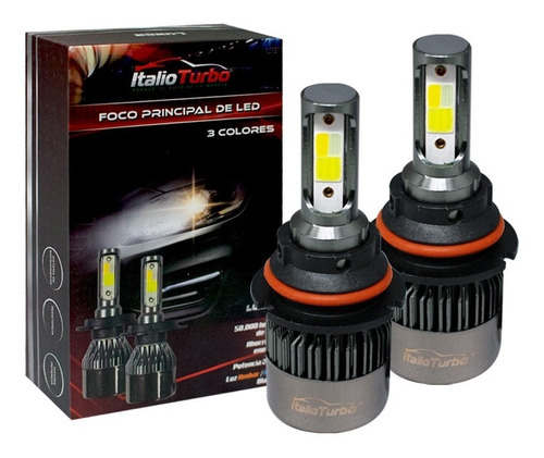 Kit Focos Led Hid Luxor 2 Caras 3 Colores Azul /blanco/ámbar