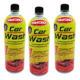 3 Shampoo Con Cera Para Auto Espumoso - Car Wash Margrey 1lt