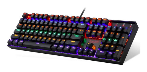 Teclado Gamer Redragon Vara K551-kr Rgb Rainbow Sw Red * Color Del Teclado Negro Idioma Inglés Us