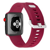Correa Compatible Iwatch Apple Watch 38/40/41mm Vinotinto