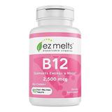 Ez Derrite B12 Como Metilcobalamina, 2500 Mcg, Sublingual Vi