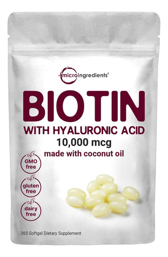 Formula Antiaging Ac Hialuronico Biotina Aceite Coco 365caps