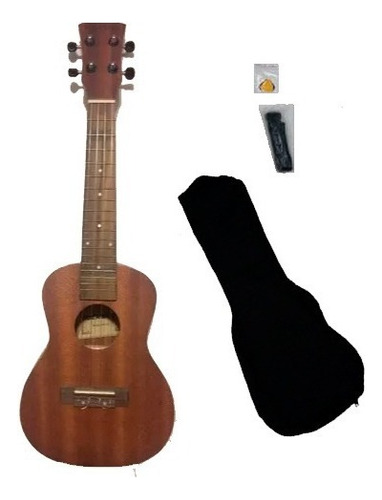 Paquete De Ukulele Concierto Con Funda Y Accesorios Rockstar Color Natural