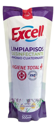 Limpia Pisos Desinfectante Aroma A Lavanda 500ml Excell