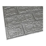 Laminas 3d Ladrillo Gris Autoadhesivas Pack De 10