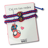 Dúo Set Pulseras Spiderman De Pareja Novios Regalo