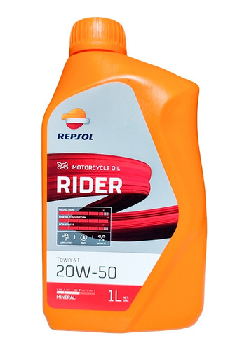 Aceite Repsol Rider 20w50 Mineral 4t 1l