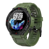 Smartwatch Lemfo K22 1.28  Caja  Verde Y Negra, Malla  Verde De  Silicona
