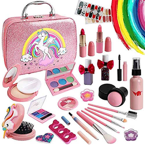 Juguetes Lavables Para Niñas De Maquillaje Para Niños: Kit