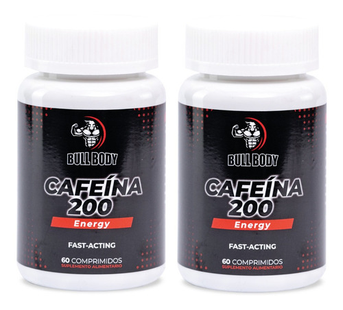 Pack 2 Frasco Cafeina 200mg. Fullnatural