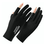 Guantes Proteccion Solar Uv De Verano Medio Dedo, Moda Dama