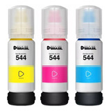 Kit 03 Tinta Para Uso Epson T544 L3250 L3150 L3110 Cmy