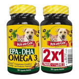  Omega 3 Para Mascotas Epa  Dha X 50 Capsulas X 2 Tarros