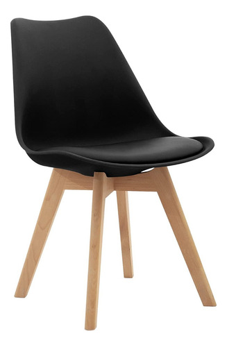 Silla De Comedor Venhouse Tulip Eames, Estructura Color Negro, 1 Unidad