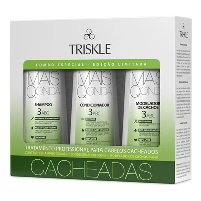 Kit Triskle Cacheada Mais Q Onda Shampoo Condicionador Creme | MercadoLivre