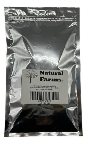 Natural Farms 1 Libra De Manteca De Karite Africana 100% Veg