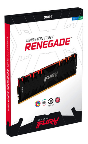 Memoria Ram Pc 8gb Kingston Fury Renegade Rgb Kf432c16rba/8