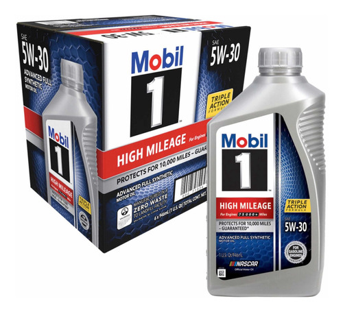 Aceite Sintético Mobil 1 5w30 Alto Kilometraje 6 Botes 946ml