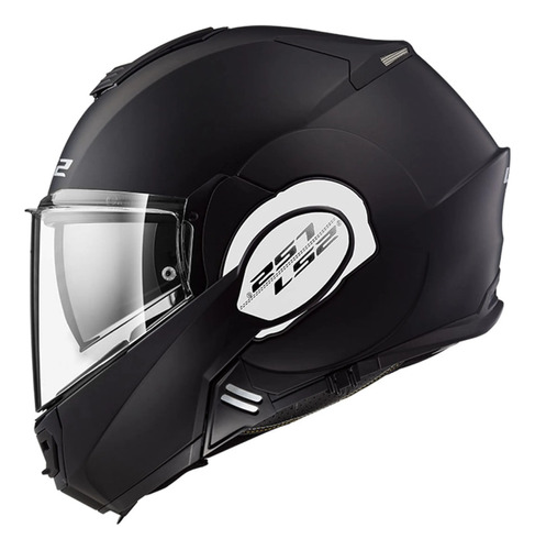 Capacete Escamoteável Ls2 Valiant Ff399 Preto Fosco 