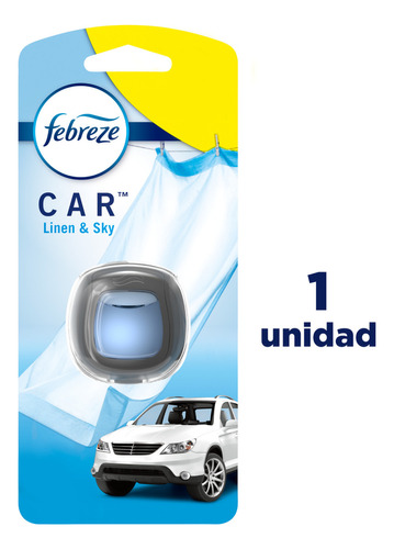 Aromatizante De Auto Febreze Aroma Linen & Sky 1 Unidad