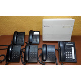 Conmutador Panasonic Kx-ta308 Con 6 Telefonos Negros 