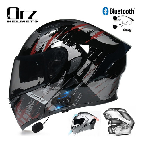 Casco Bluetooth De Motocicleta Abatible Con Certificación