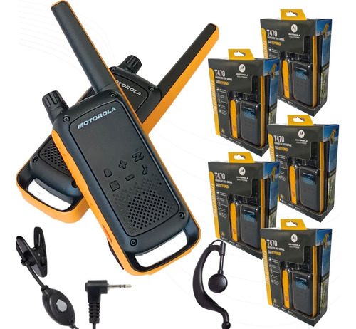 10 Radio Comunicador Motorola T470br Talkabout E Fone Ouvido
