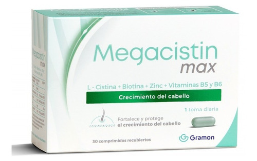 Megacistin Max X 30 Comp Detiene La Caida Del Cabello