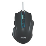 Mouse Gamer Philips G201b Gaming Rgb Led 9 Botones 4000dpi