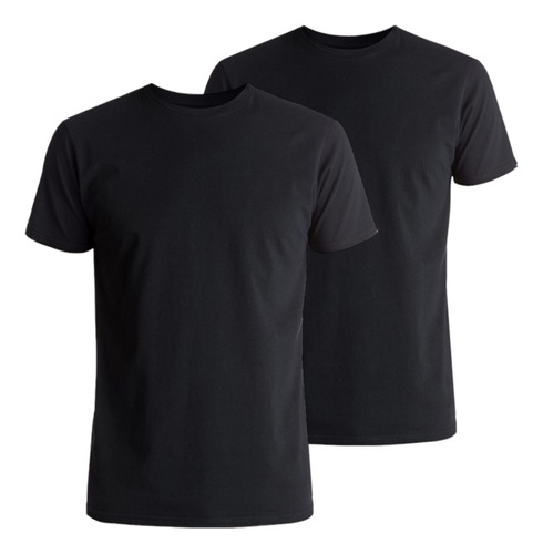 Kit C/ 2 Camisas Masculina Lisa Camisetas Básica Malha Fria