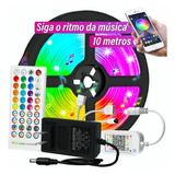 Cinta Llevada 5050 Rgb 10 Metros Con Función De Ritmo Musica