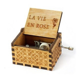 Caja Musical La Vie En Rose Edith Piaf Madera Detalle