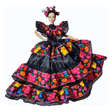 Vestido Regional Típico Mexicano Chiapas Gala Para Muñecas 